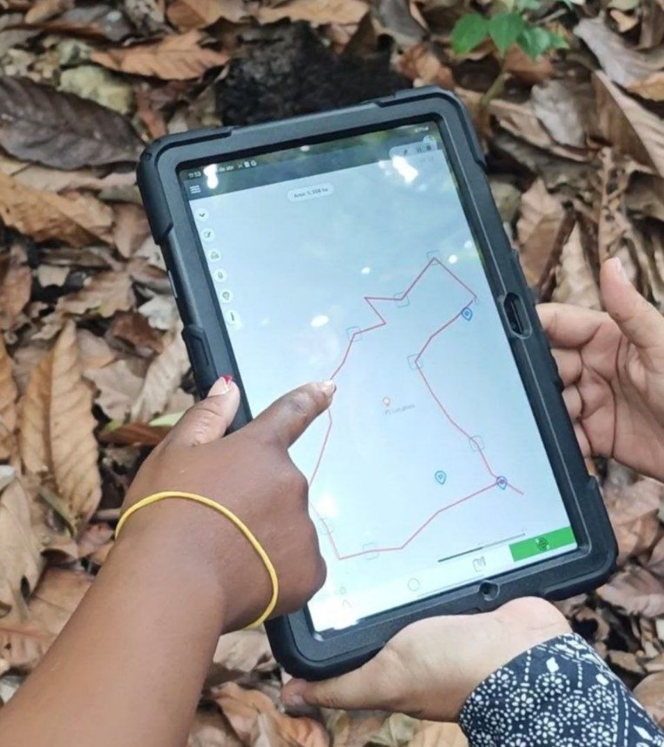 ICS in Excel alternative: mapping a plot polygon in the field with the abunda+ app